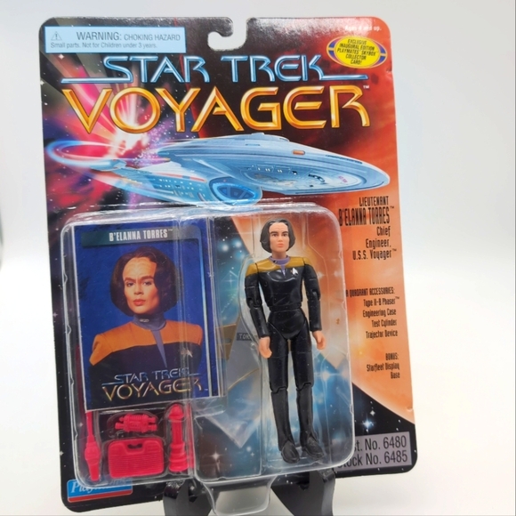 Star Trek Voyager B'Elanna Torres Action Figure Playmates Skybox Card - Picture 1 of 2